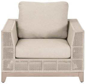 Tropez Beige Performance Fabric Outdoor Sofa Chair