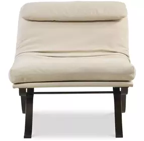 Tara Shaw Off White Leather Upholstered Saint Laurent Lounge Chair