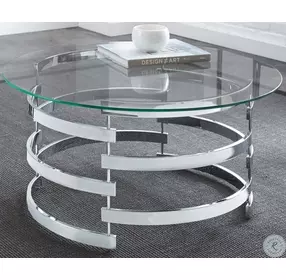 Tayside Chrome Glass Top Cocktail Table