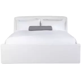 Tara Shaw Cream Performance Linen King Upholstered Saint Germain Sleigh Bed