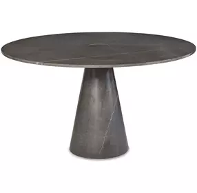 Tara Shaw Smokey Gray 54" Round Pontchartrain Dining Table