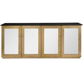 Tara Shaw Black and Gold 4 Door Le Marais Credenza
