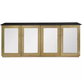 Tara Shaw Black and Gold 4 Door Le Marais Credenza
