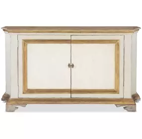 Tara Shaw Italian Painted and Gold 2 Door Vincent Credenza