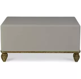 Tara Shaw Lacquered Gray and Gold Rectangular Loire Cocktail Table