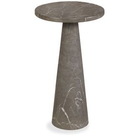 Tara Shaw Gray Round Petite Pontchartrain Accent Table