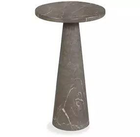 Tara Shaw Gray Round Petite Pontchartrain Accent Table
