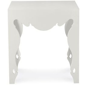Tara Shaw French White Plaster Rectangular Sven Lamp Table