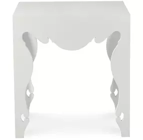 Tara Shaw French White Plaster Rectangular Sven Lamp Table