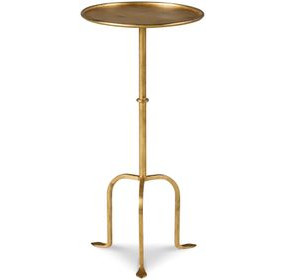 Tara Shaw Gold Round Petite Parisian Accent Table