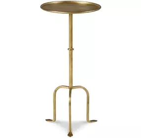 Tara Shaw Gold Round Petite Parisian Accent Table