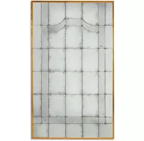 Tara Shaw Brass Rectangular Florence Floor Mirror
