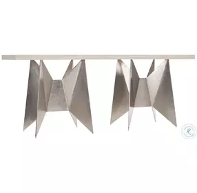 Solaria Dune And Shiny Nickel Console Table