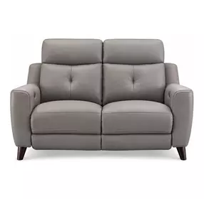 Cordell Slate Leather 63" Zero Gravity Power Reclining Loveseat with Power Headrest and USB Charging