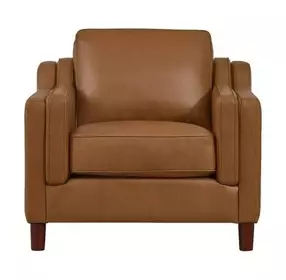 Isla Cognac Leather Upholstered Accent Chair