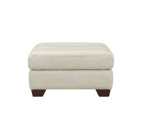 Montell Natural Leather Upholstered Rectangular Ottoman