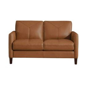 Yorwick Cognac Leather 57" Loveseat