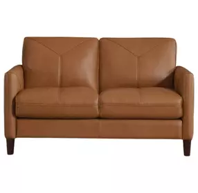 Yorwick Cognac Leather 57" Loveseat