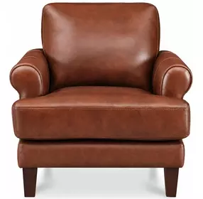 Soleil Brandy Leather Upholstered Lounge Chair