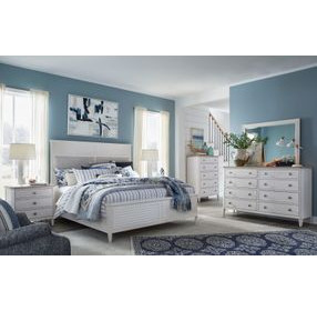 Whisperbay Sea Pearl and Driftwood Upholstered Panel Bedroom Set