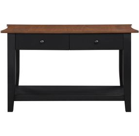 Joplin Black and Brown Rectangular Sofa Table
