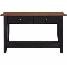 Joplin Black and Brown Rectangular Sofa Table