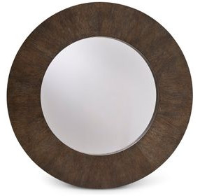Linea Cerused Charcoal Round Mirror