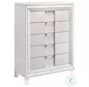 Charlotte Twenty White Flip Top 5 Drawer Chest