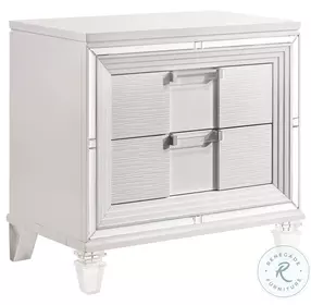 Charlotte Twenty White 2 Drawer Nightstand