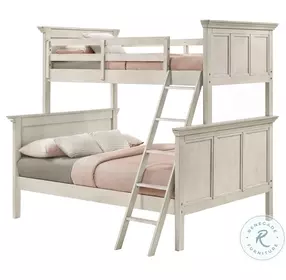 San Mateo Youth Rustic White Twin Over Full Bunk Bed