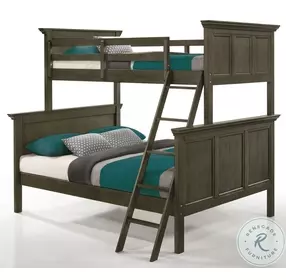 San Mateo Youth Gray Twin Over Full Bunk Bed