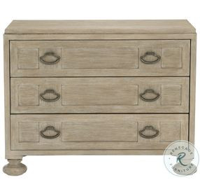 Santa Barbara Sandstone and Travertine Stone 3 Drawer Bachelor's Chest