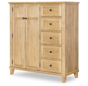 XXXs and OOOs Amber 5 Drawer Door Chest