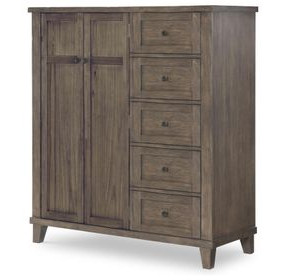 XXXs and OOOs Cocoa 5 Drawer Door Chest