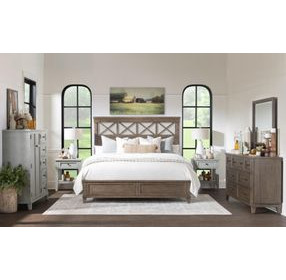 XXXs and OOOs Cocoa Panel Bedroom Set