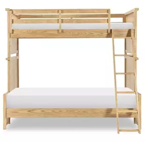 Todays Traditions Natural Hickory Twin Over Full Bunk Bed