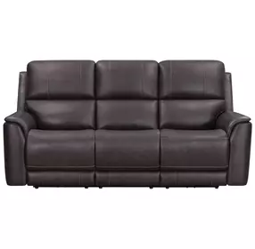 Eldridge Steamboat Brown Leather 86" Zero Gravity Power Reclining Sofa with USB Charging