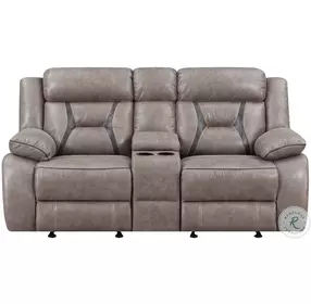 Tyson Gray Reclining Console Loveseat