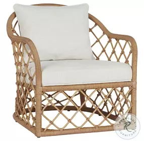 Getaway Miramar Nomad Snow Rattan Performance Fabric Accent Chair