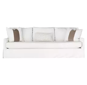 Hudson White Performance Fabric 93" Sofa