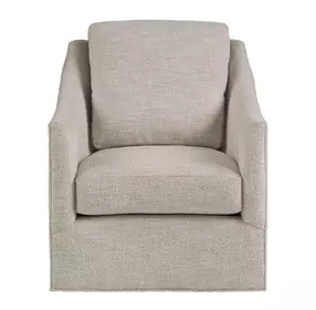 Mosaic Beige Performance Fabric Upholstered Swivel Accent Chair