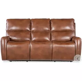 Crosby Brown Leather Zero Gravity 81" Power Reclining Sofa with Power Headrest And Lumbar