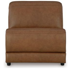 Rally-Up Caramel Armless Chair with Manual Headrest