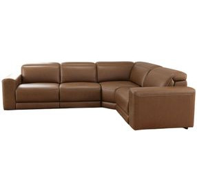 Rally-Up Caramel 4 Piece Power Reclining Sectional