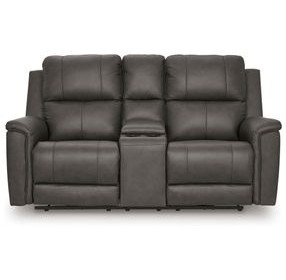 Burnley Anchor Leather 75" Zero Gravity Power Reclining Loveseat