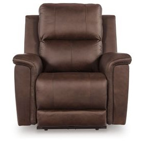 Beryton Espresso Leather Zero Gravity Power Recliner with USB Charging