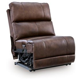 Burnley Espresso Leather Power Armless Recliner