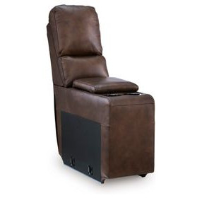 Burnley Espresso Leather Console with Storage