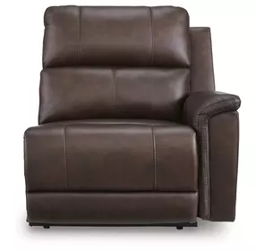 Beryton Espresso Leather RAF Power Recliner with USB Charging
