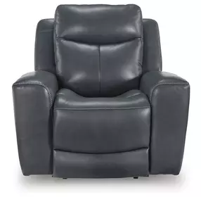 Momentum Moves Admiral Leather Power Recliner with USB Charging